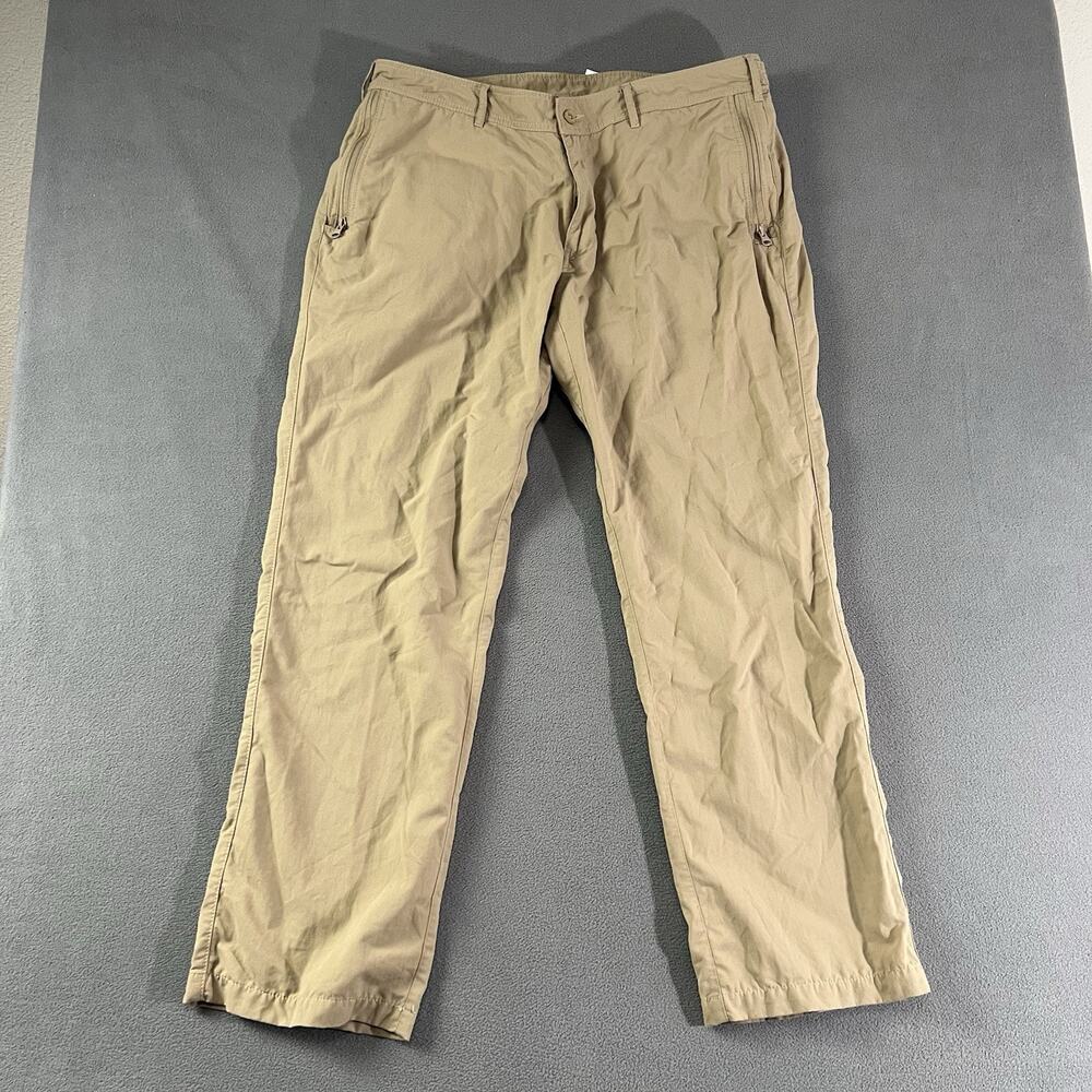 Clothing Arts Pants Mens 38X32 Beige Pick Pocket Proof Cargo Travel Outdoor